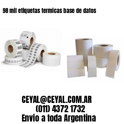 98 mil etiquetas termicas base de datos