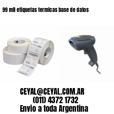 99 mil etiquetas termicas base de datos