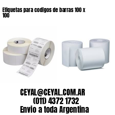 Etiquetas para codigos de barras 100 x 100
