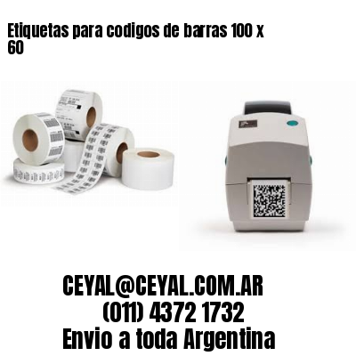Etiquetas para codigos de barras 100 x 60