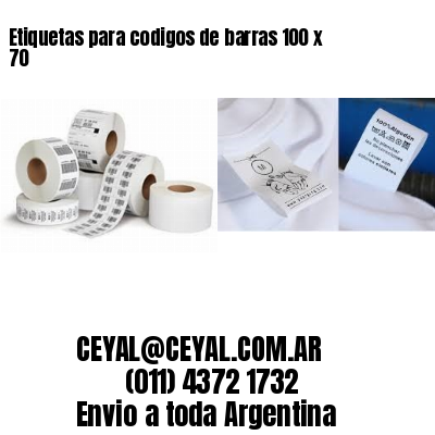Etiquetas para codigos de barras 100 x 70