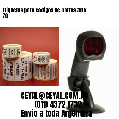 Etiquetas para codigos de barras 30 x 70