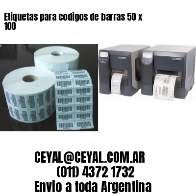 Etiquetas para codigos de barras 50 x 100