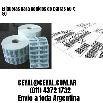 Etiquetas para codigos de barras 50 x 80