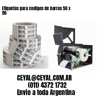 Etiquetas para codigos de barras 50 x 90