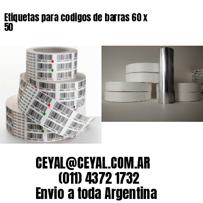 Etiquetas para codigos de barras 60 x 50