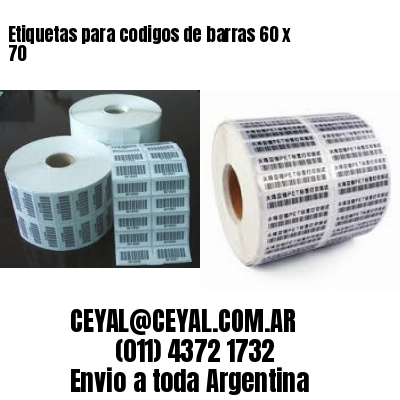 Etiquetas para codigos de barras 60 x 70