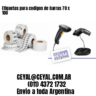 Etiquetas para codigos de barras 70 x 100