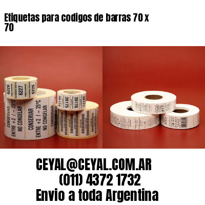 Etiquetas para codigos de barras 70 x 70
