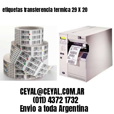 etiquetas transferencia termica 29 X 20