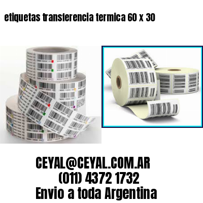 etiquetas transferencia termica 60 x 30