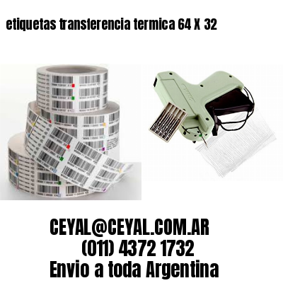 etiquetas transferencia termica 64 X 32
