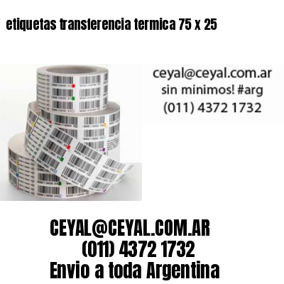 etiquetas transferencia termica 75 x 25