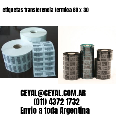 etiquetas transferencia termica 80 x 30