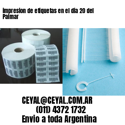 impresion de etiquetas en el dia 20 del Palmar