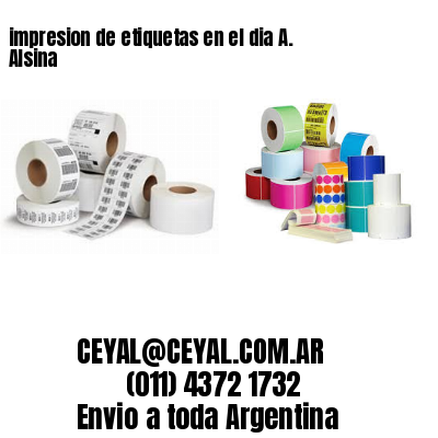 impresion de etiquetas en el dia A. Alsina