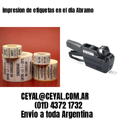 impresion de etiquetas en el dia Abramo