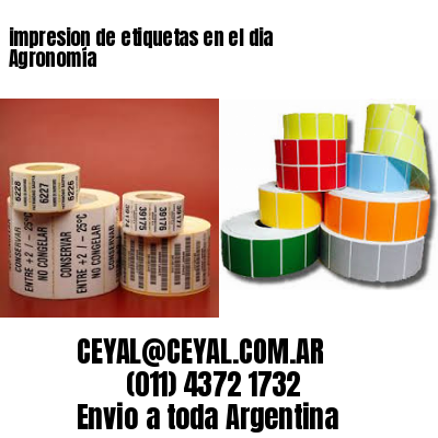 impresion de etiquetas en el dia Agronomía