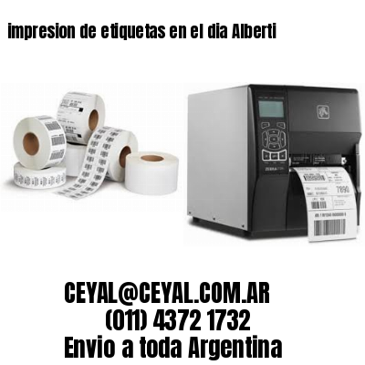 impresion de etiquetas en el dia Alberti