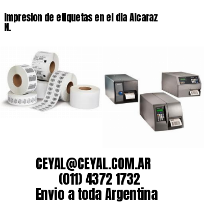 impresion de etiquetas en el dia Alcaraz N.