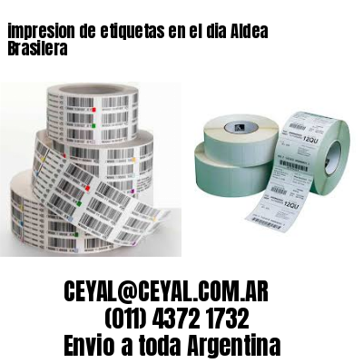 impresion de etiquetas en el dia Aldea Brasilera