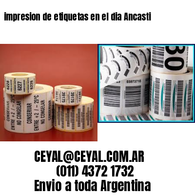 impresion de etiquetas en el dia Ancasti