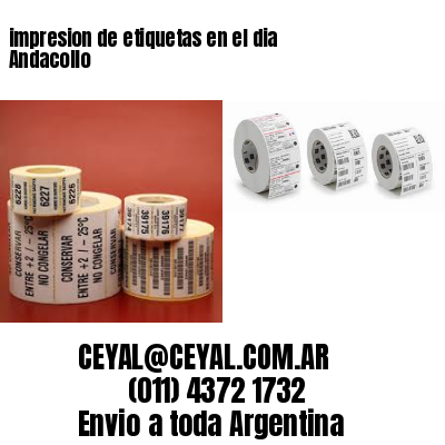 impresion de etiquetas en el dia Andacollo