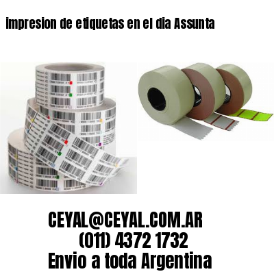 impresion de etiquetas en el dia Assunta
