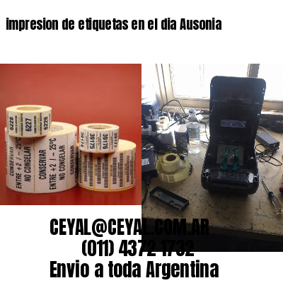 impresion de etiquetas en el dia Ausonia