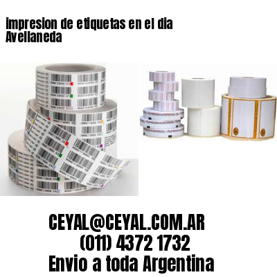 impresion de etiquetas en el dia Avellaneda