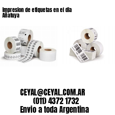 impresion de etiquetas en el dia Añatuya