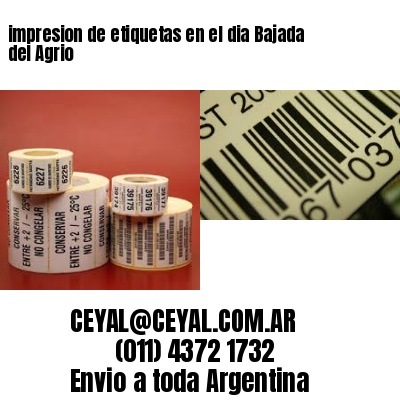 impresion de etiquetas en el dia Bajada del Agrio
