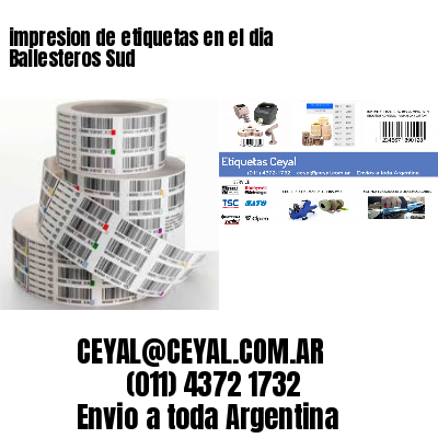 impresion de etiquetas en el dia Ballesteros Sud