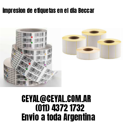 impresion de etiquetas en el dia Beccar