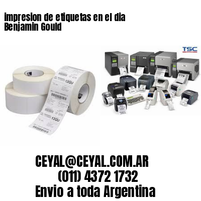 impresion de etiquetas en el dia Benjamin Gould