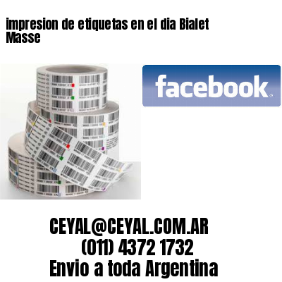 impresion de etiquetas en el dia Bialet Masse