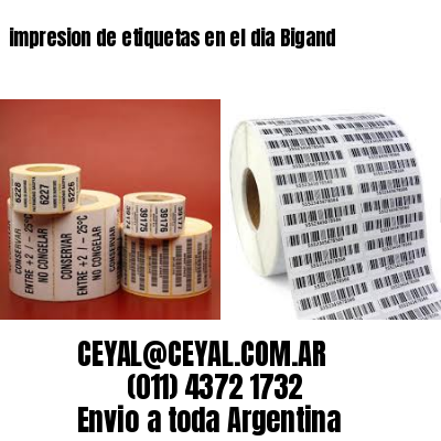 impresion de etiquetas en el dia Bigand