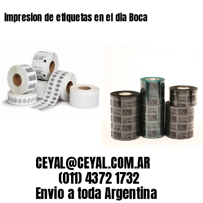 impresion de etiquetas en el dia Boca