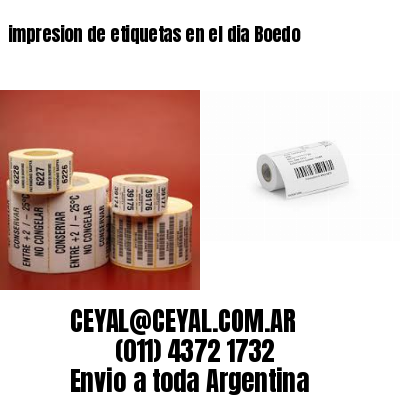 impresion de etiquetas en el dia Boedo