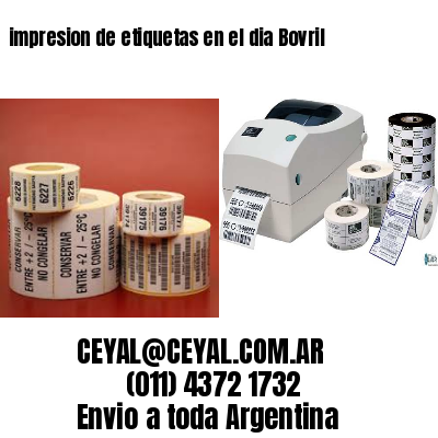 impresion de etiquetas en el dia Bovril