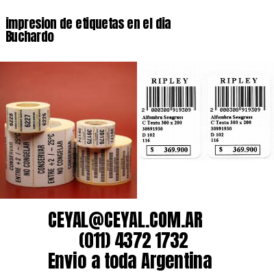 impresion de etiquetas en el dia Buchardo