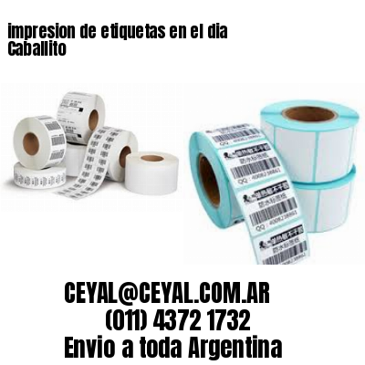 impresion de etiquetas en el dia Caballito