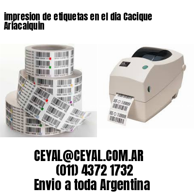 impresion de etiquetas en el dia Cacique Ariacaiquin