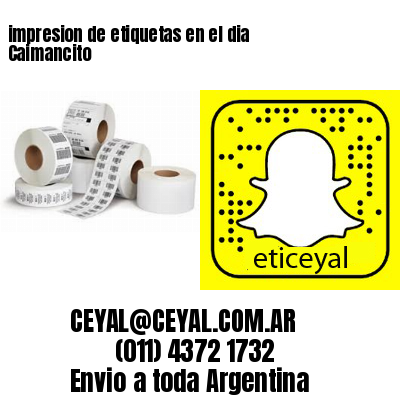 impresion de etiquetas en el dia Caimancito
