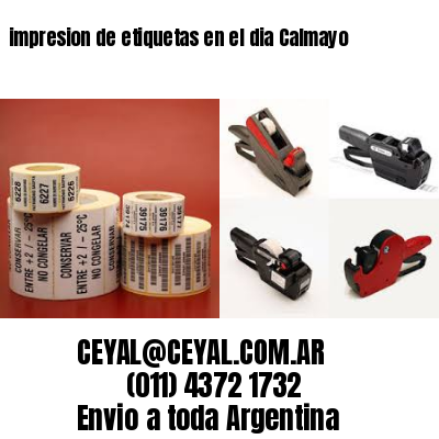 impresion de etiquetas en el dia Calmayo