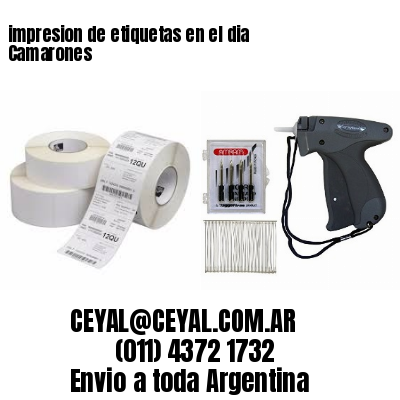 impresion de etiquetas en el dia Camarones