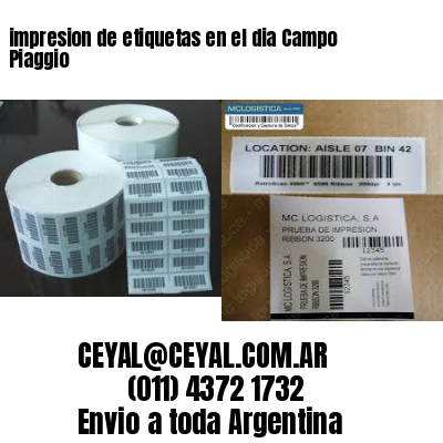 impresion de etiquetas en el dia Campo Piaggio