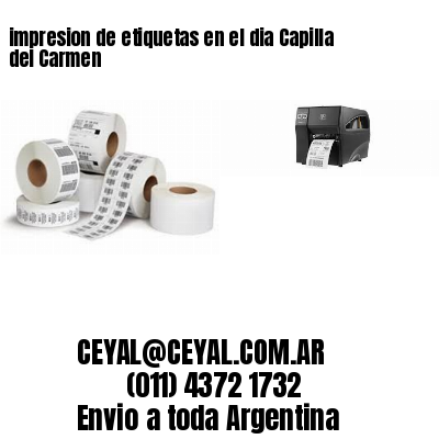 impresion de etiquetas en el dia Capilla del Carmen