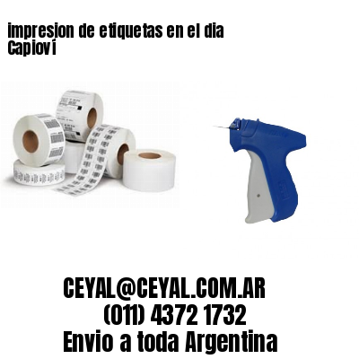 impresion de etiquetas en el dia Capioví