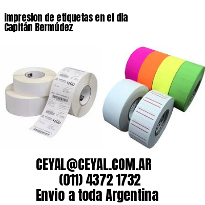 impresion de etiquetas en el dia Capitán Bermúdez